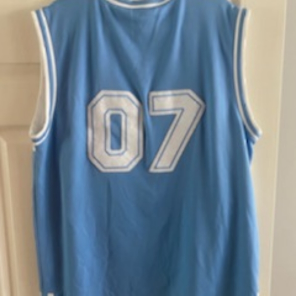 Gearz Shirts Gearz Mens Light Blue And White Basketball Jersey With